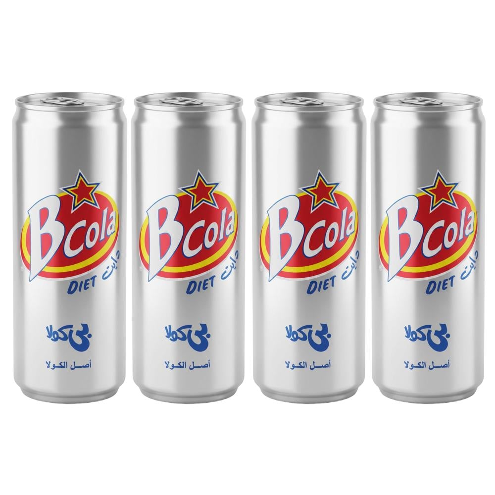 مشروب غازي دايت من بي كولا – 4 حبات × 250 مل