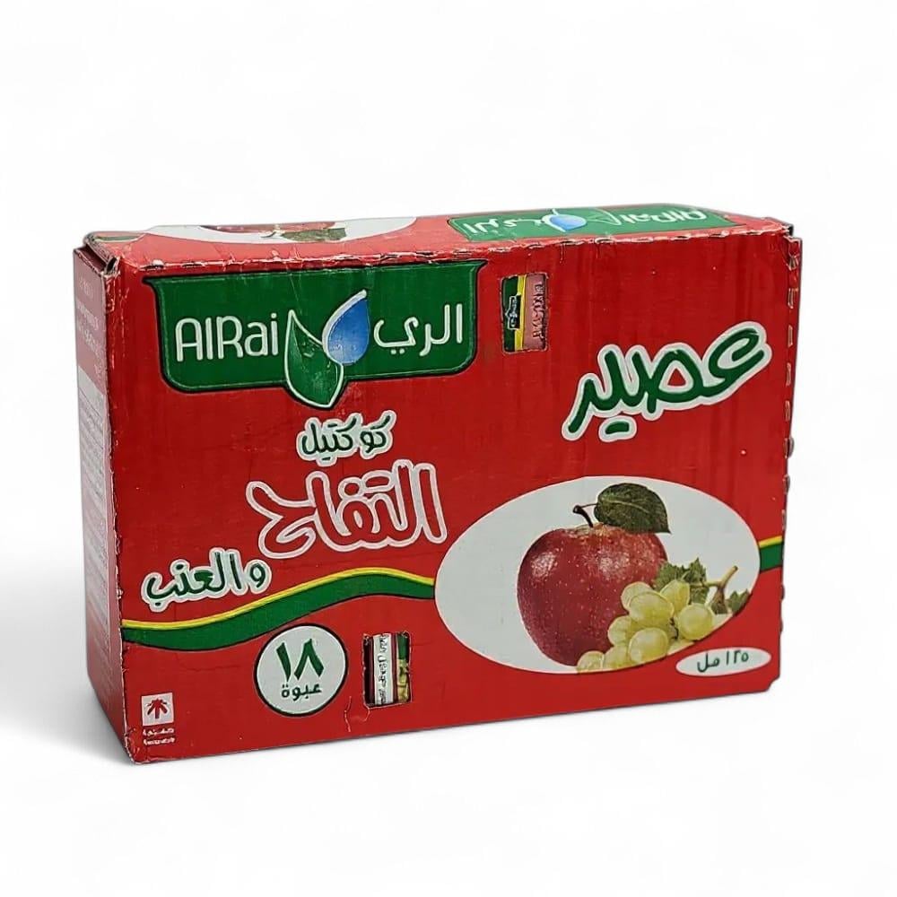 كرتون عصير "الري" كوكتيل التفاح والعنب – 18 عبوة × 125 مل