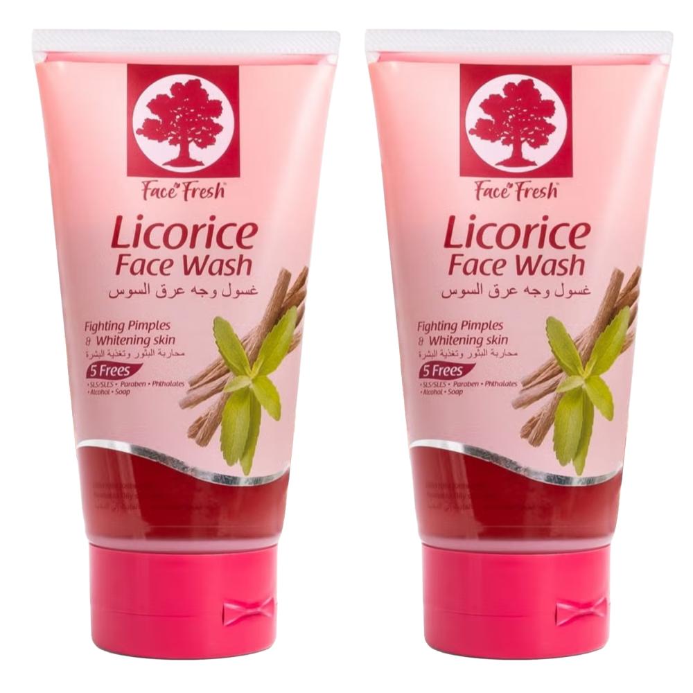 غسول وجه بخلاصة عرق السوس من فيس فريش - 2 حبة × 150 مل