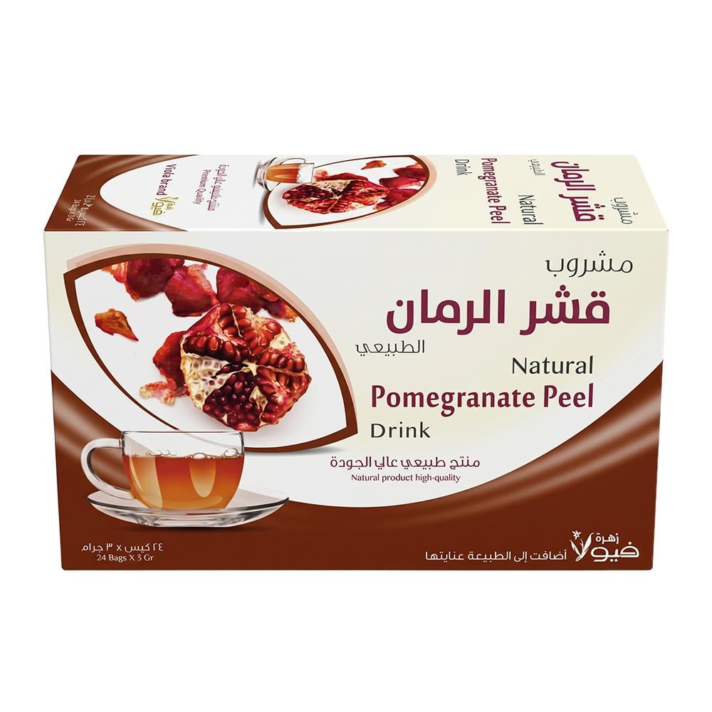 زهرة فيولا مشروب قشر الرمان الطبيعي – 1 كرتون × 24 ظرف