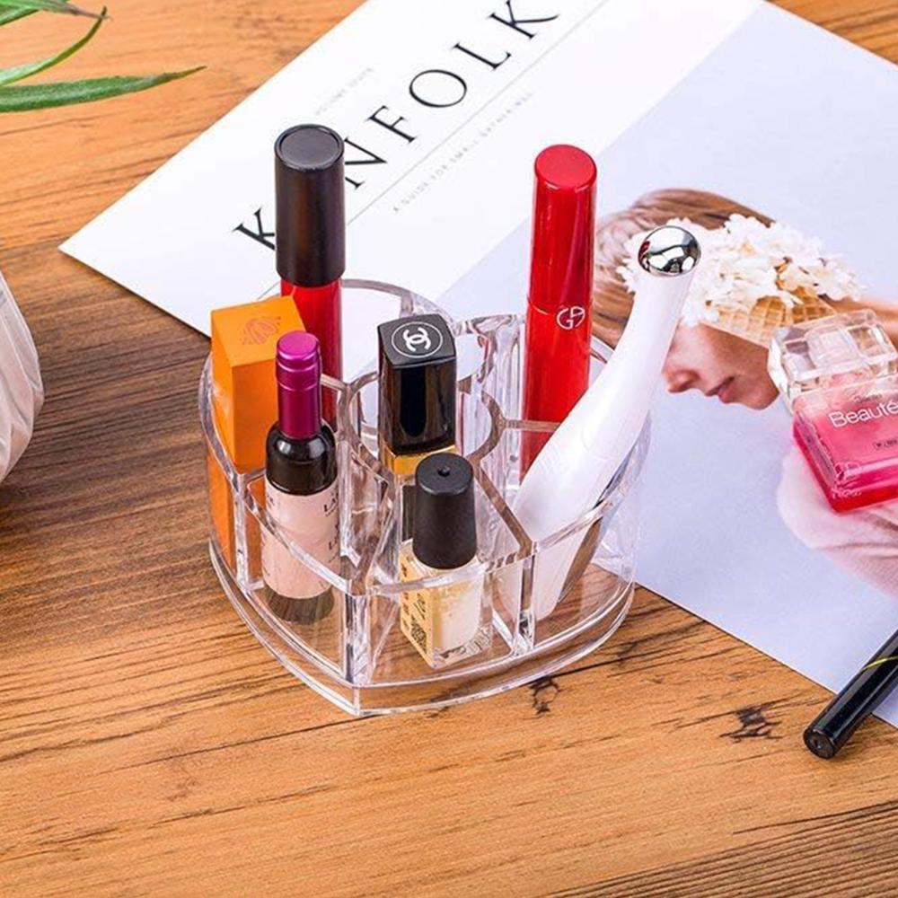 استاند مكياج أكريلك مقسم شكل قلب من عالم الوسام-AL-1069