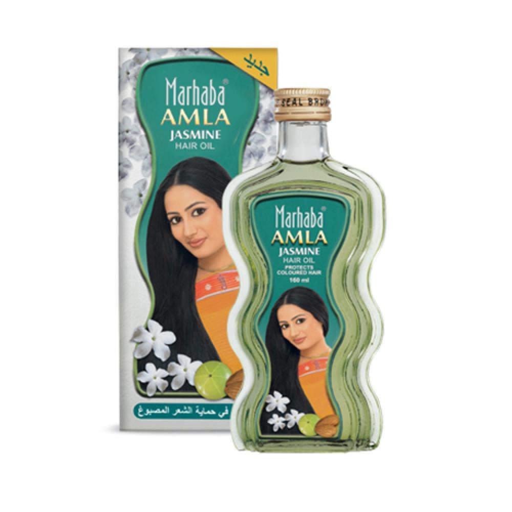 مرحبا املا زيت شعر ياسمين زجاج 160مل