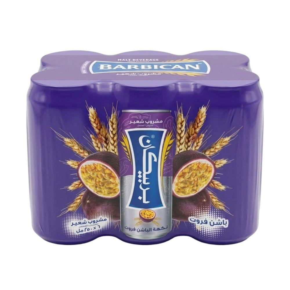 بربيكان مشروب شعير بنكهة الباشن فروت – 6 حبات × 250 مل