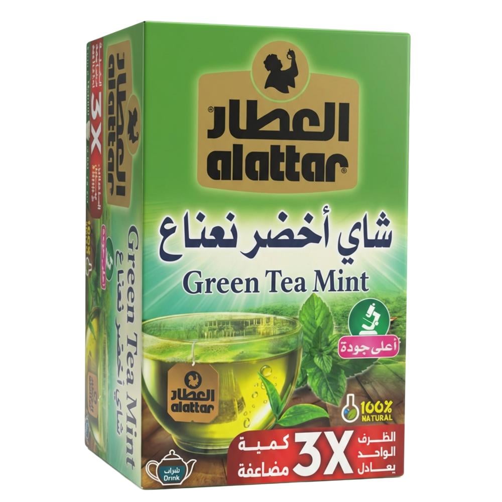 شاي أخضر نعناع من العطار – 12 ظرف
