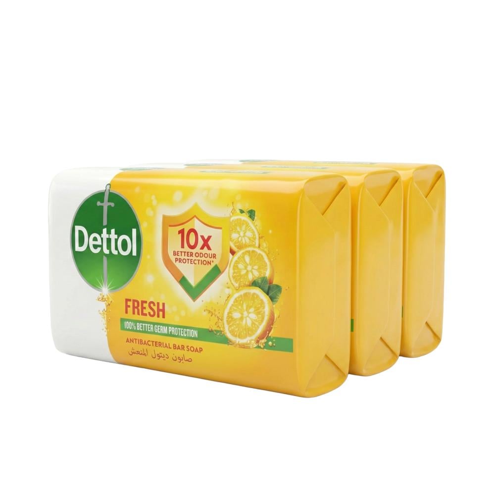 صابون المنعش ليمون وزهر البرتقال من ديتول – 3 حبات × 70 جرام