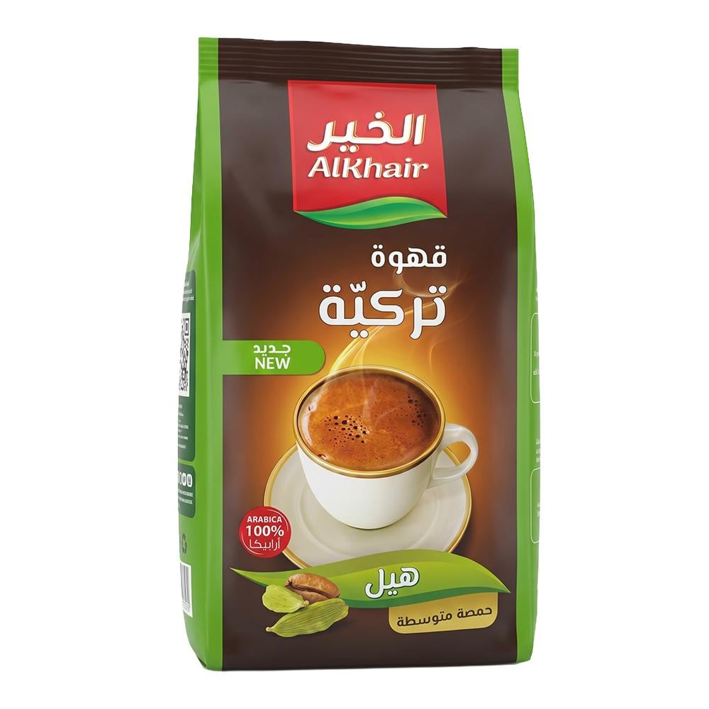 الخير قهوة تركية حمصة متوسطة بالهيل – 200 جرام