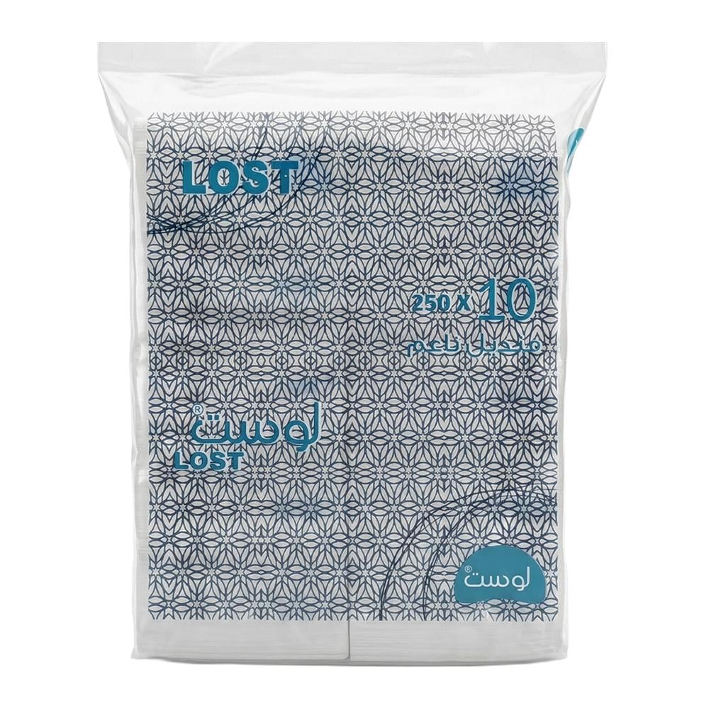 لوست مناديل وجه ناعمة وجه 3 طبقات – 10 عبوات × 250 منديل مفرد