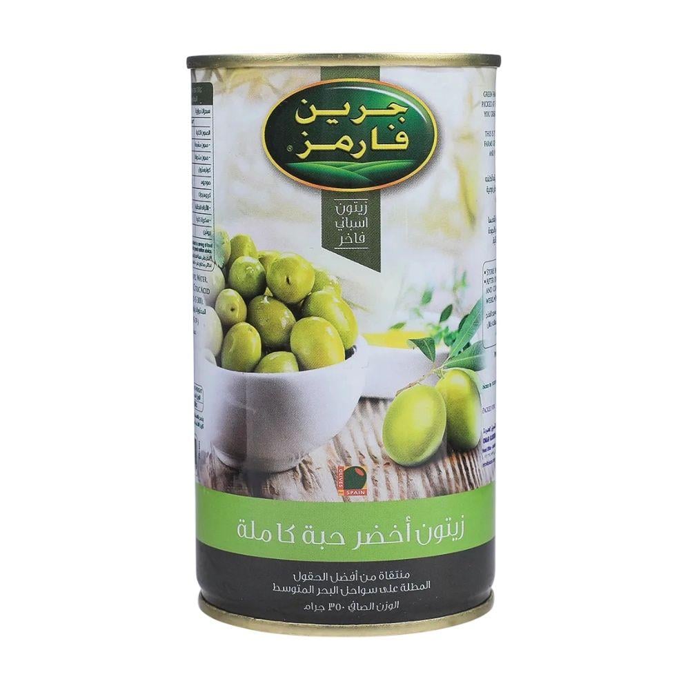 جرين فارمز زيتون أخضر حبة كاملة – 350 جرام