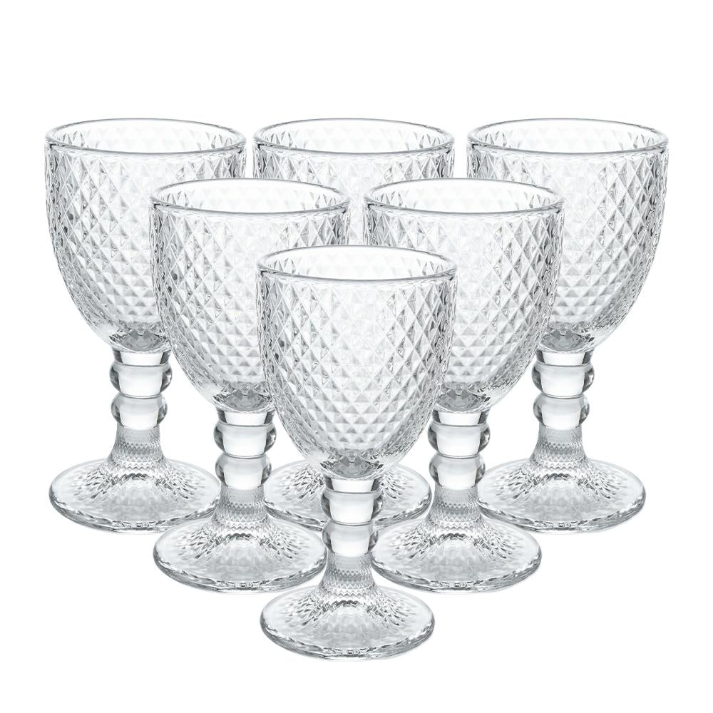 طقم كاسات زجاج ميني بقاعدة – 6 حبات × 75 مل