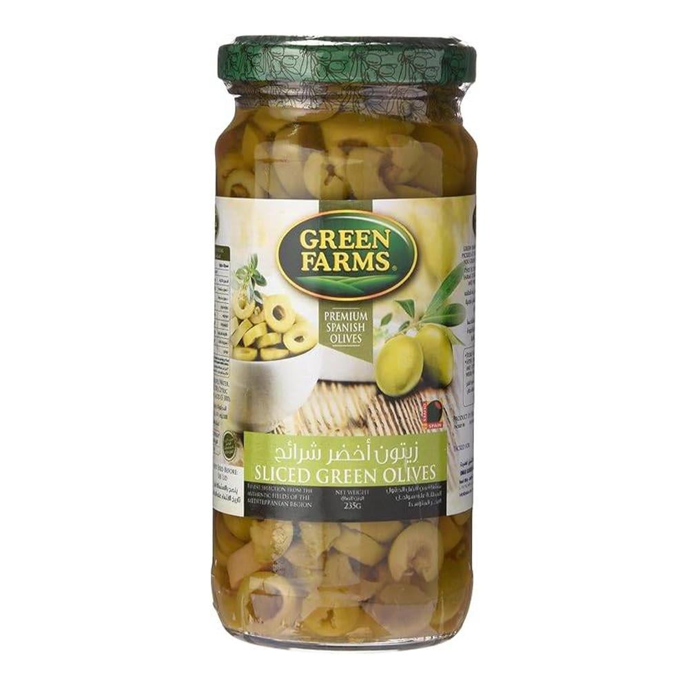 جرين فارمز زيتون أخضر شرائح – 235 جرام