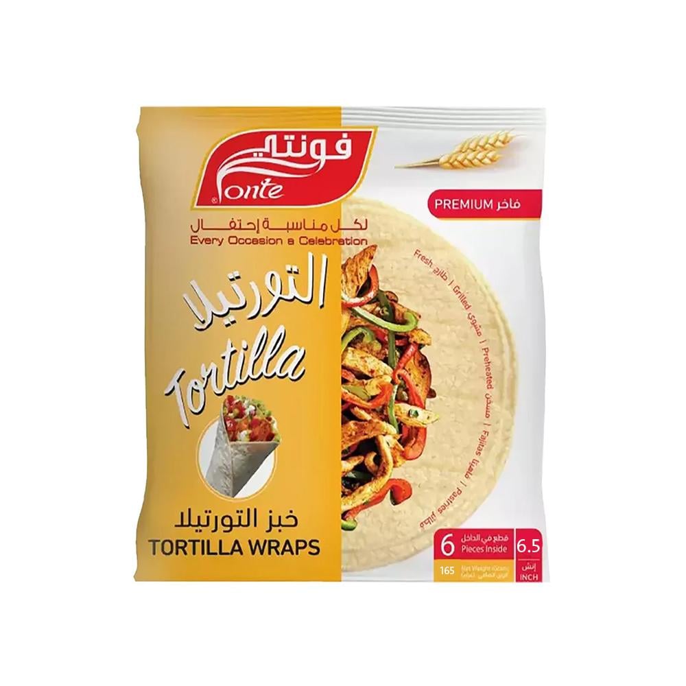 خبز تورتيلا فونتي – 6 قطع × 6.5 إنش  165 جم
