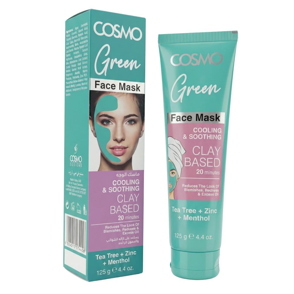 قناع وجه أخضر شجرة الشاي و الزنك و المنثول من كوزمو – 125 مل