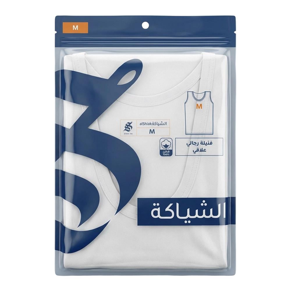 الشياكة فنيلة رجالي علاقي مقاس - M