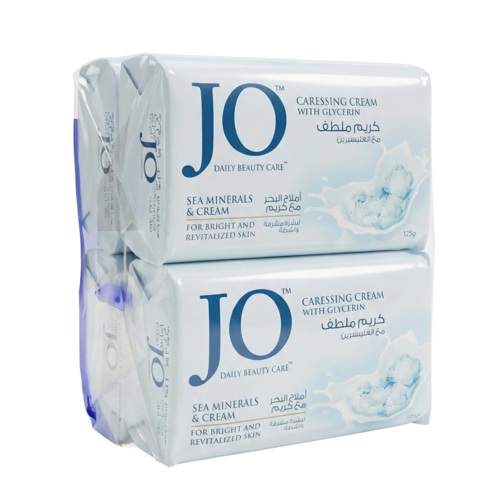 صابون الجمال أملاح البحر مع كريم لبشرة مشرقة من جو – 4 حبات × 125 جرام