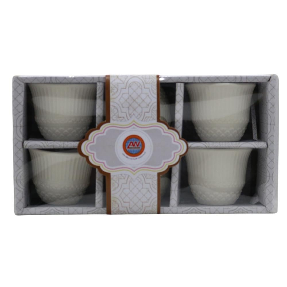 طقم فناجين سراميك 6ح الوسام-ZD-1557