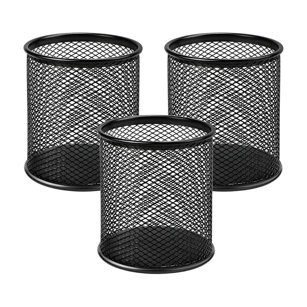 طقم حامل أقلام شبكي – 3 حبات (أسود + رمادي) | -AL-11271