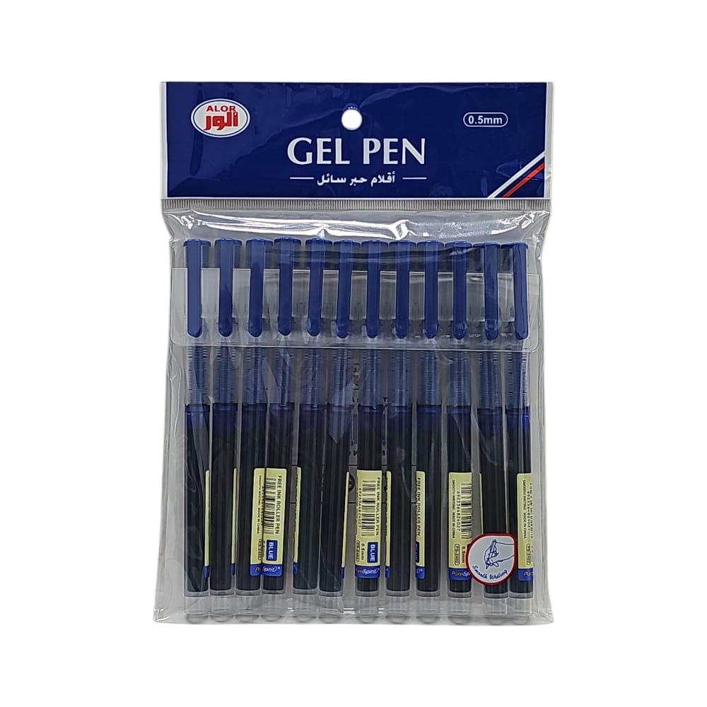 مجموعة أقلام حبر سائل ALOR – 12 قلم بلون أزرق | AL-9331-1