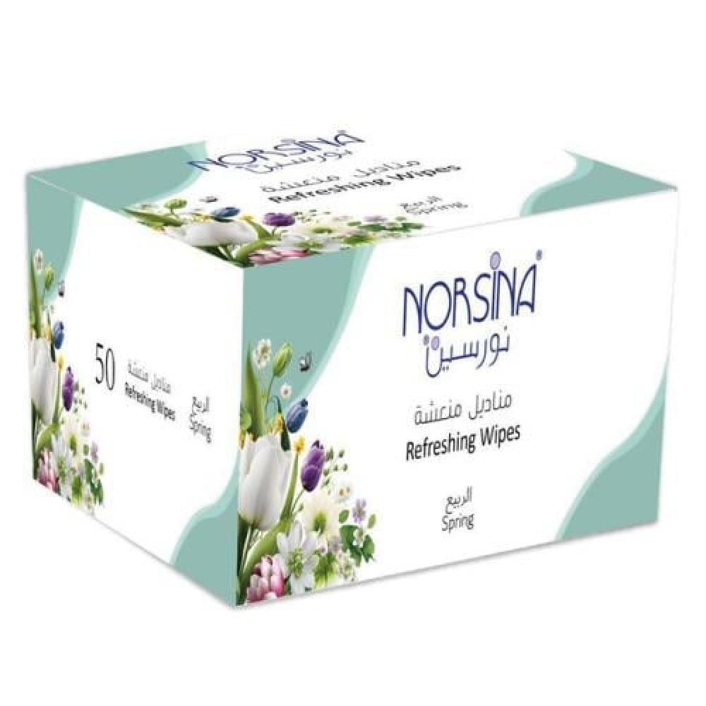 نورسينا مناديل معطرة الربيع 50 منديل