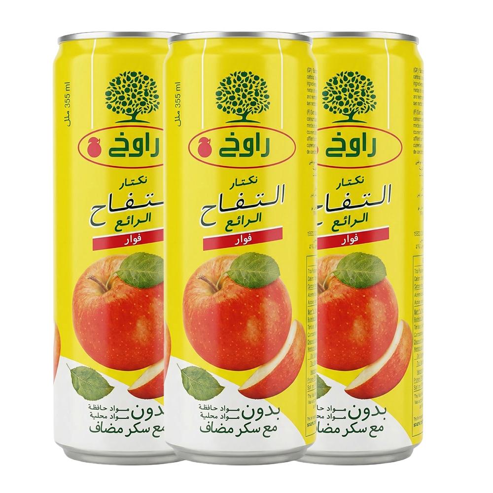 راوخ نكتار التفاح فوار -3 حبات × 355 مل