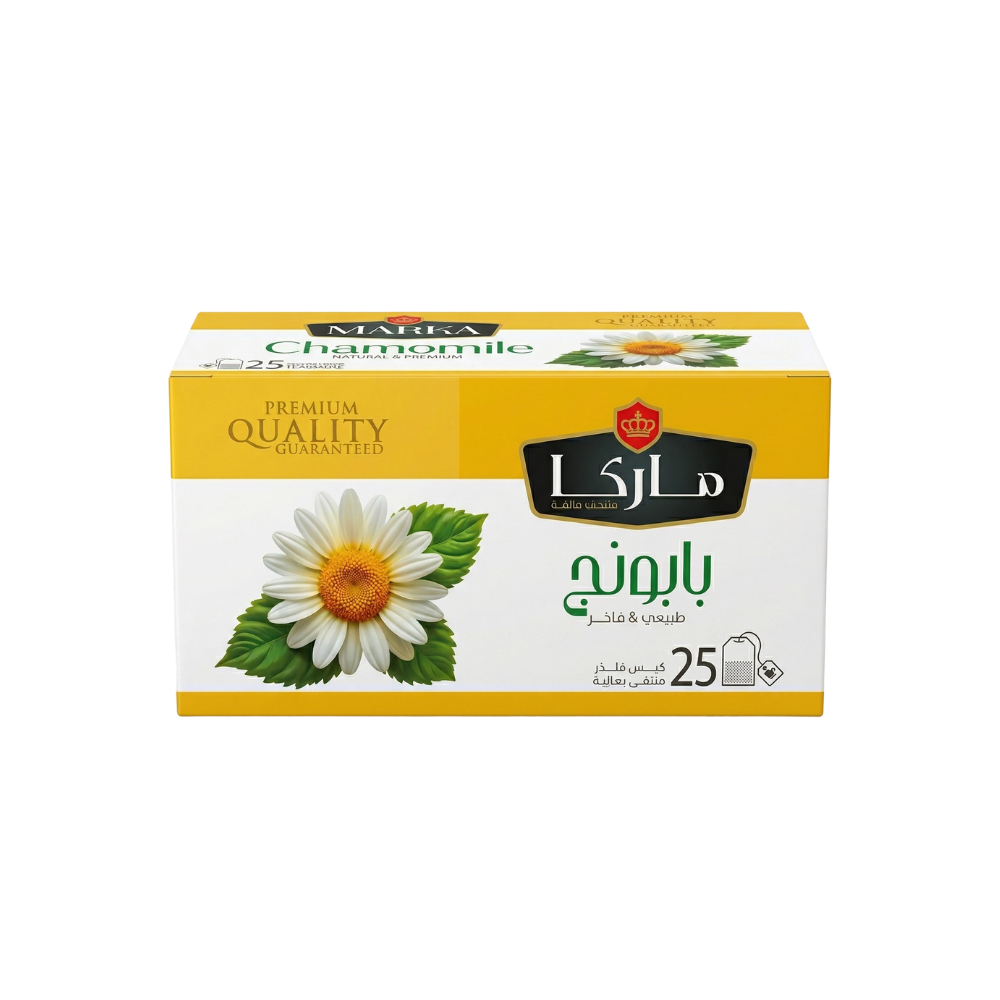 ماركا مشروب بابونج طبيعي وفاخر – 1 كرتون × 25 ظرف