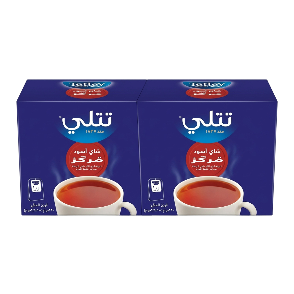 تتلي شاي أسود مركز – 2 حبات × 100 ظرف