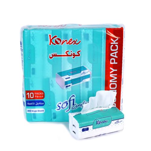مناديل كونكس للوجة | 10 عبوات | 300x10