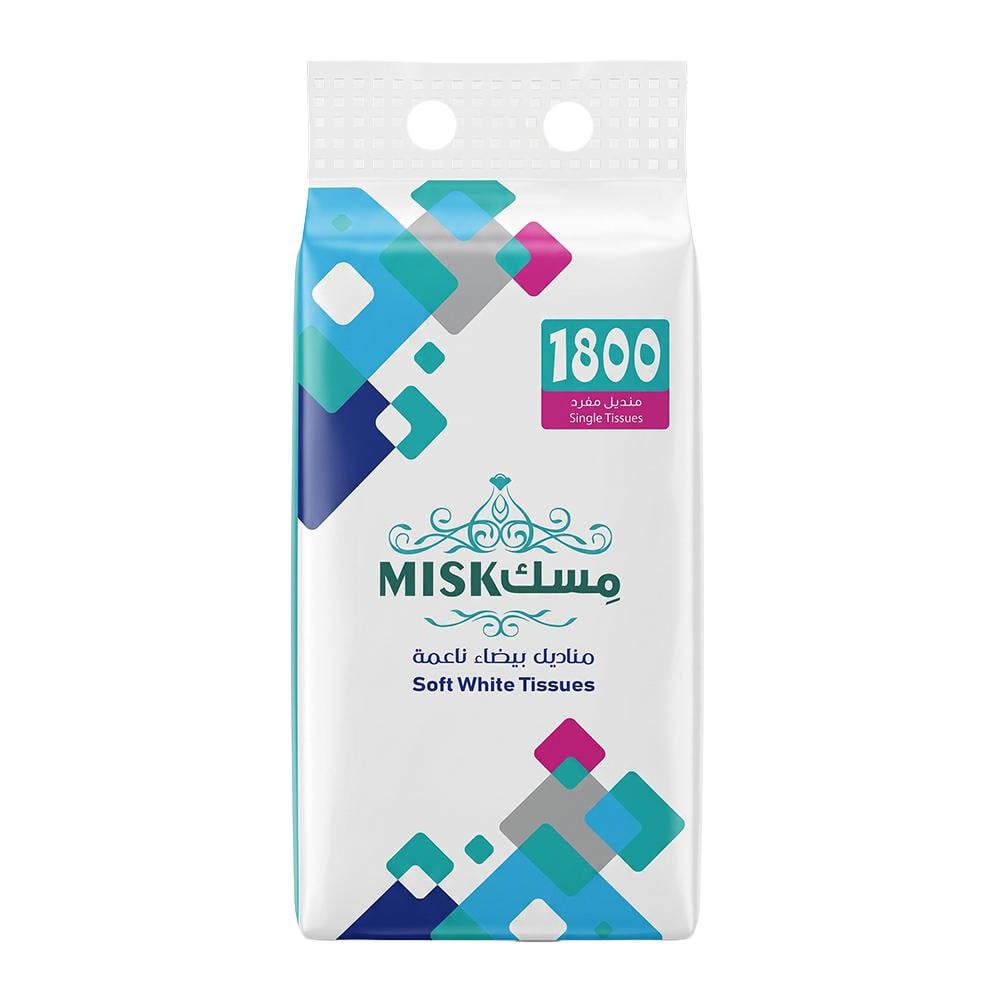 مسك مناديل ناعمة – 1 شدة × 1800 منديل مفرد