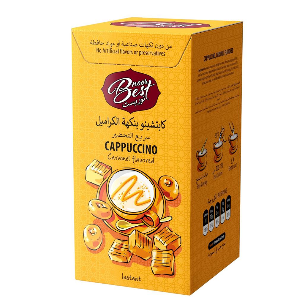 كابتشينو نوربست بنكهة الكراميل — بدون سكر — 10 ظروف