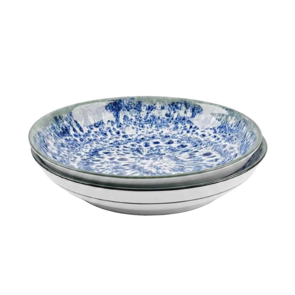 طقم صحون سيراميك دائري - 1 طقم × 2 حبات