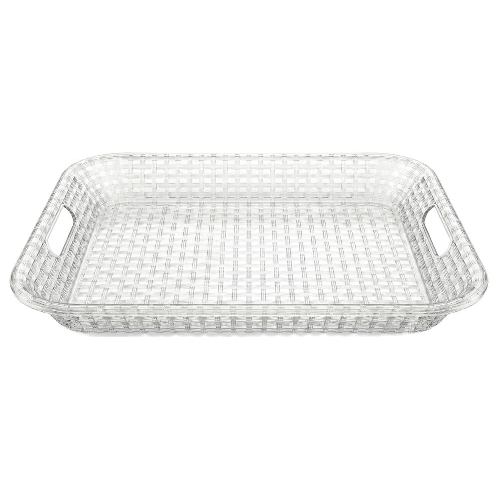 صحن تقديم أكريلك مستطيل شفاف - AL- 11733-1