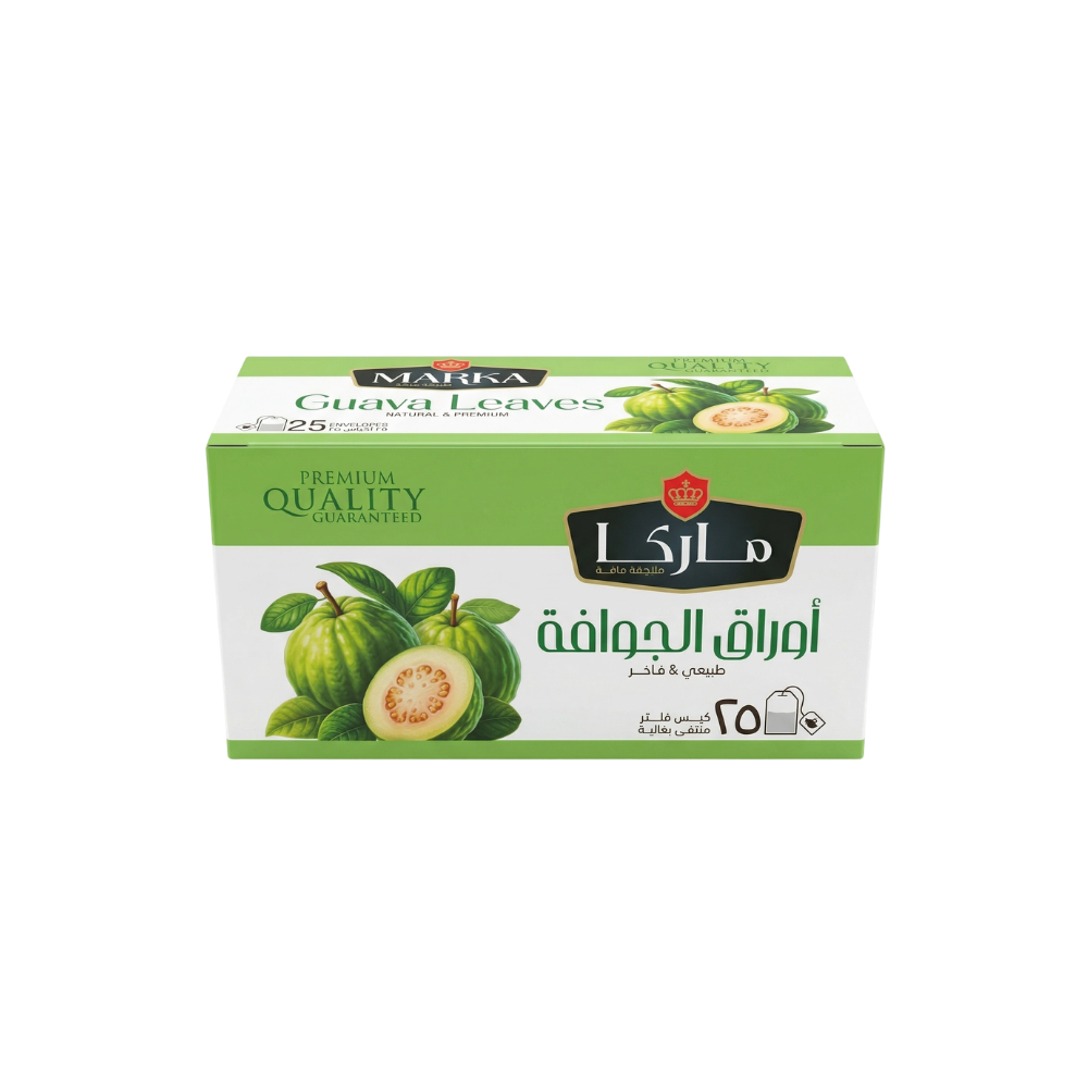 ماركا مشروب أوراق الجوافة طبيعي وفاخر – 1 كرتون × 25 ظرف