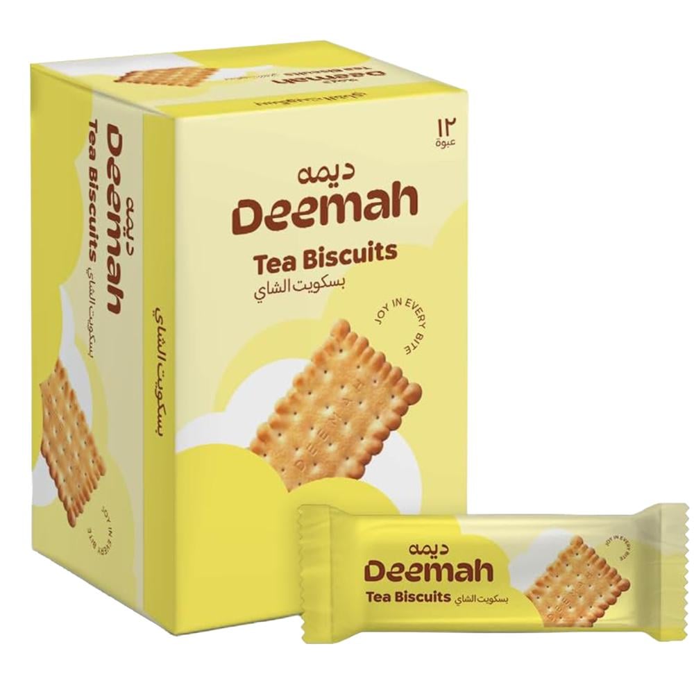 بسكويت الشاي من ديمه – كرتون 12 قطعة × 80 جرام