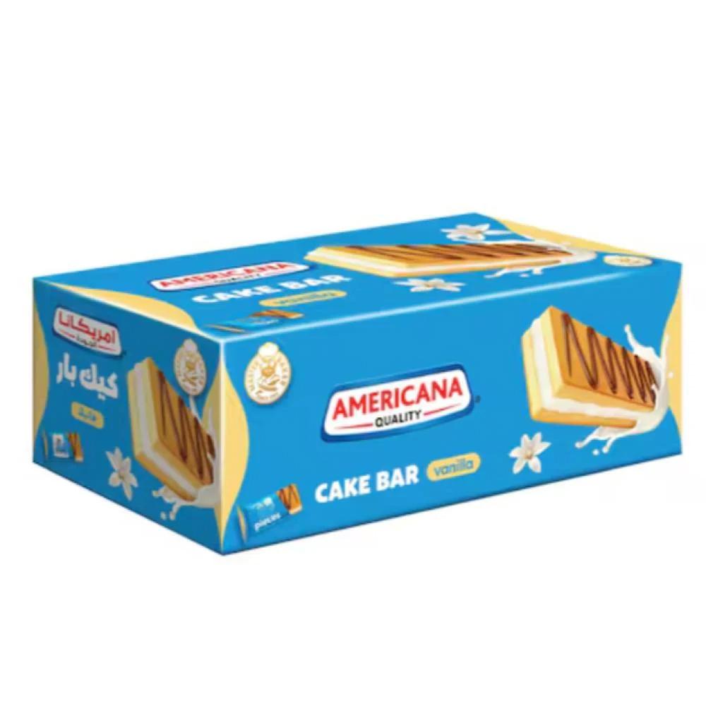 كيك بار أمريكانا بالفانيلا – 10 قطع