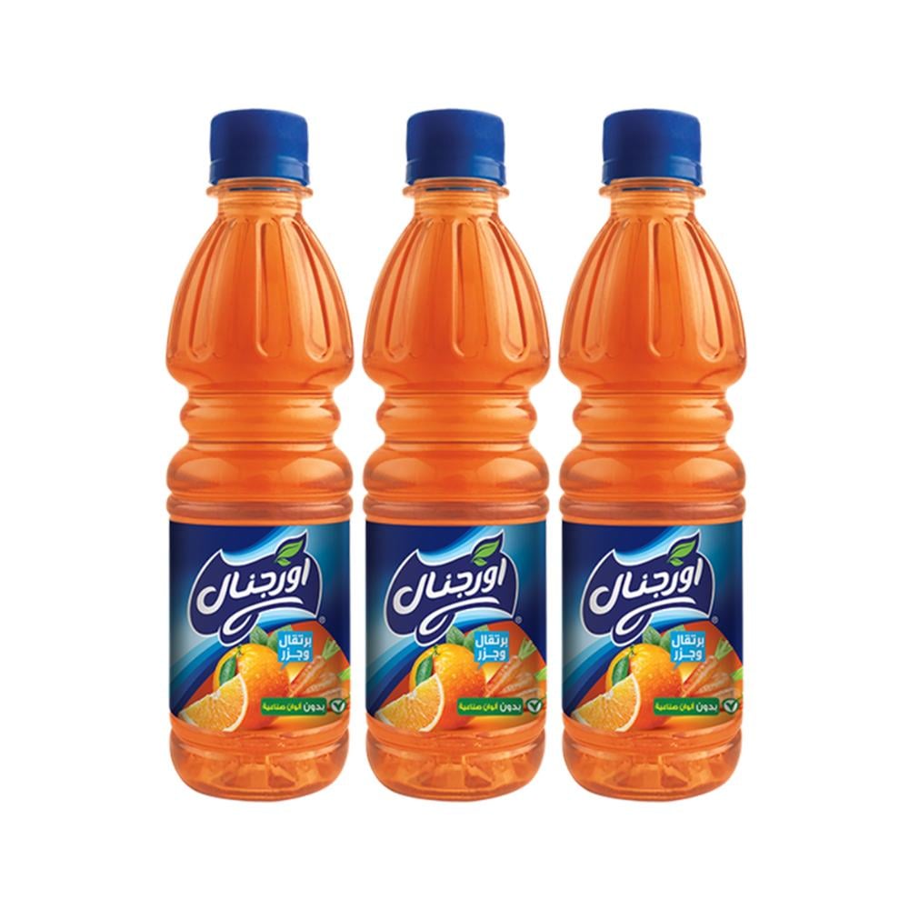 عصير برتقال وجزر "أورجينال" — عبوة ثلاثية (3×400 مل)  طبيعي