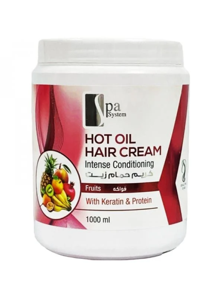 كريم حمام زيت هوت أويل بالفواكة من سبا سيستم - 1000 مل