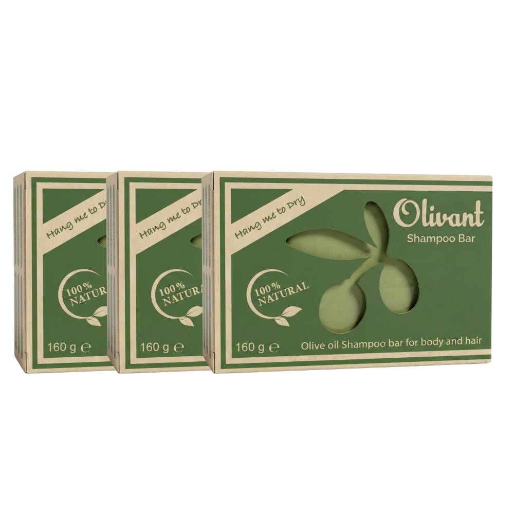 صابون غار بزيت الزيتون للجسم والشعر من أوليفانت - 3 حبة × 160 جرام