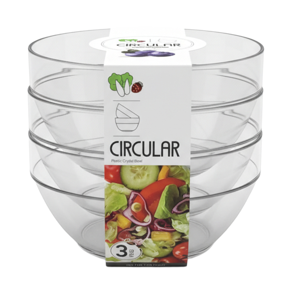 طقم زبديات حلى أكريلك دائري – 1 طقم × 4 حبات