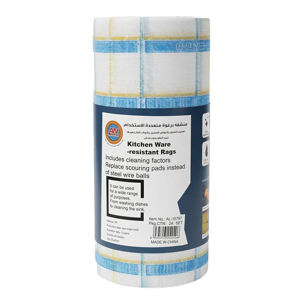 مناشف مطبخ برغوة متعددة الاستخدام  - 1 رول × 40 حبة