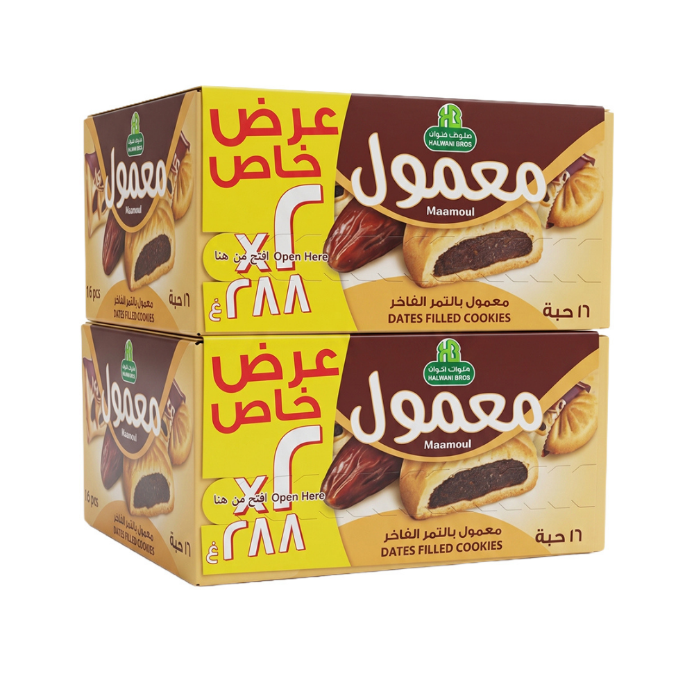 حلواني إخوان معمول بالتمر الفاخر – 2 باكت × 288 جرام