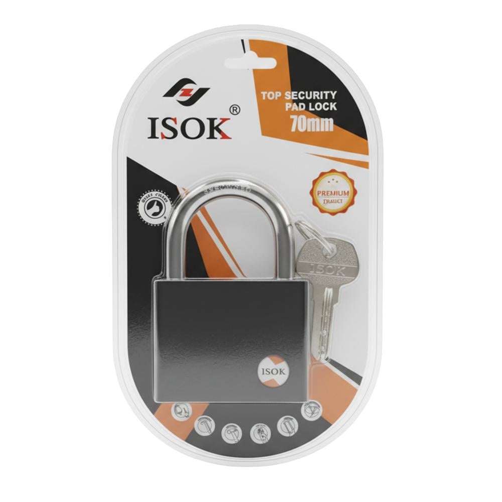 قفل أمان معدني من آي إس أو كيه –  70 ملم