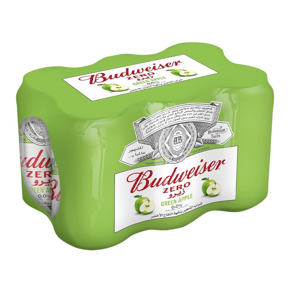 بدوايزر زيرو شراب الشعير بنكهة التفاح الأخضر غازي - 6 حبات × 330 مل