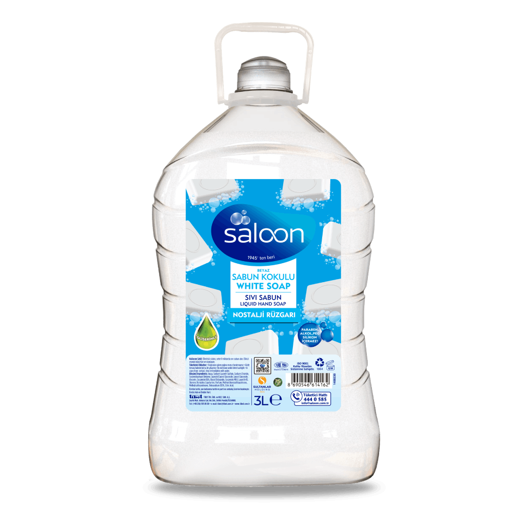 سائل اليدين سالون – برائحة الصابون الأبيض – 3 لتر