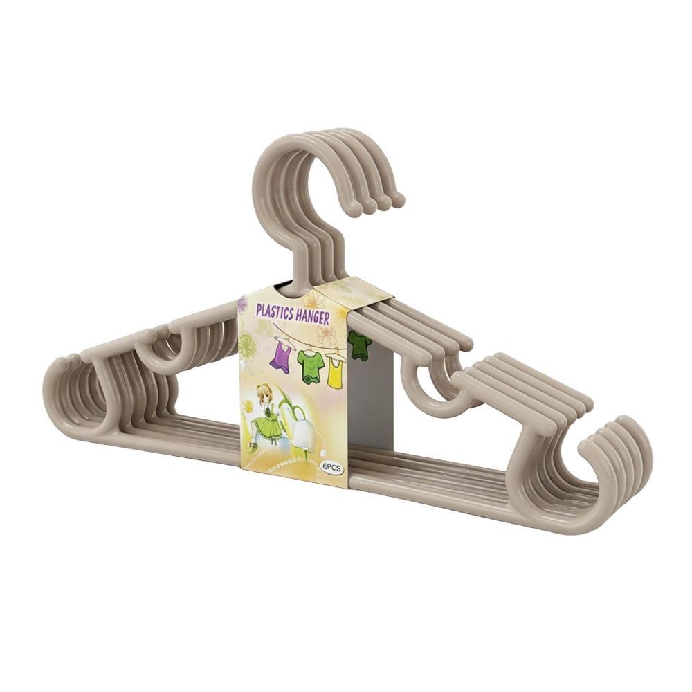 طقم علاقات ملابس بلاستيك صغير – 1 طقم × 6 حبات