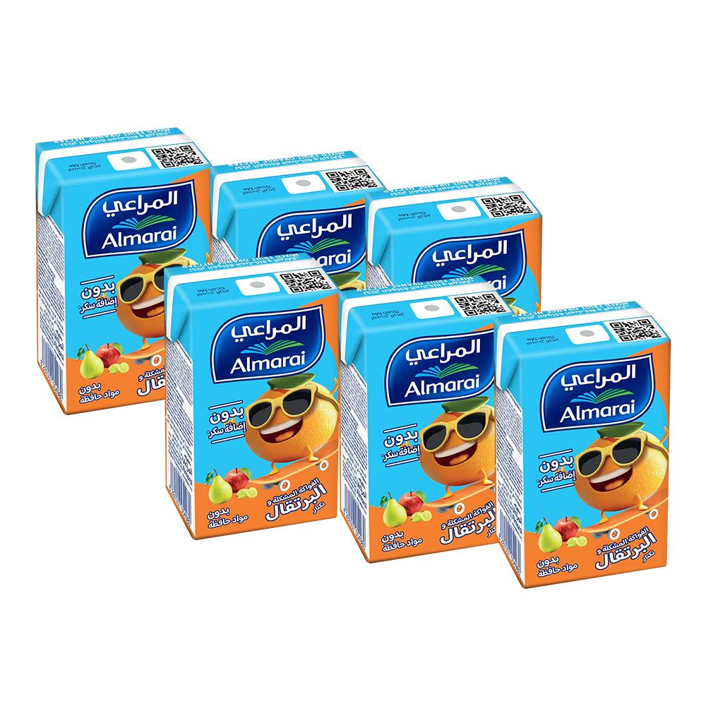 المراعي نكتار برتقال والفواكة المشكلة - 6 حبات × 140 مل