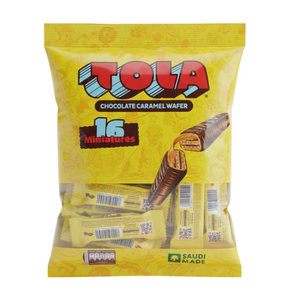 ويفر بالكراميل مغطى بالشوكولاتة من تولا - 1 كيس × 16 حبة