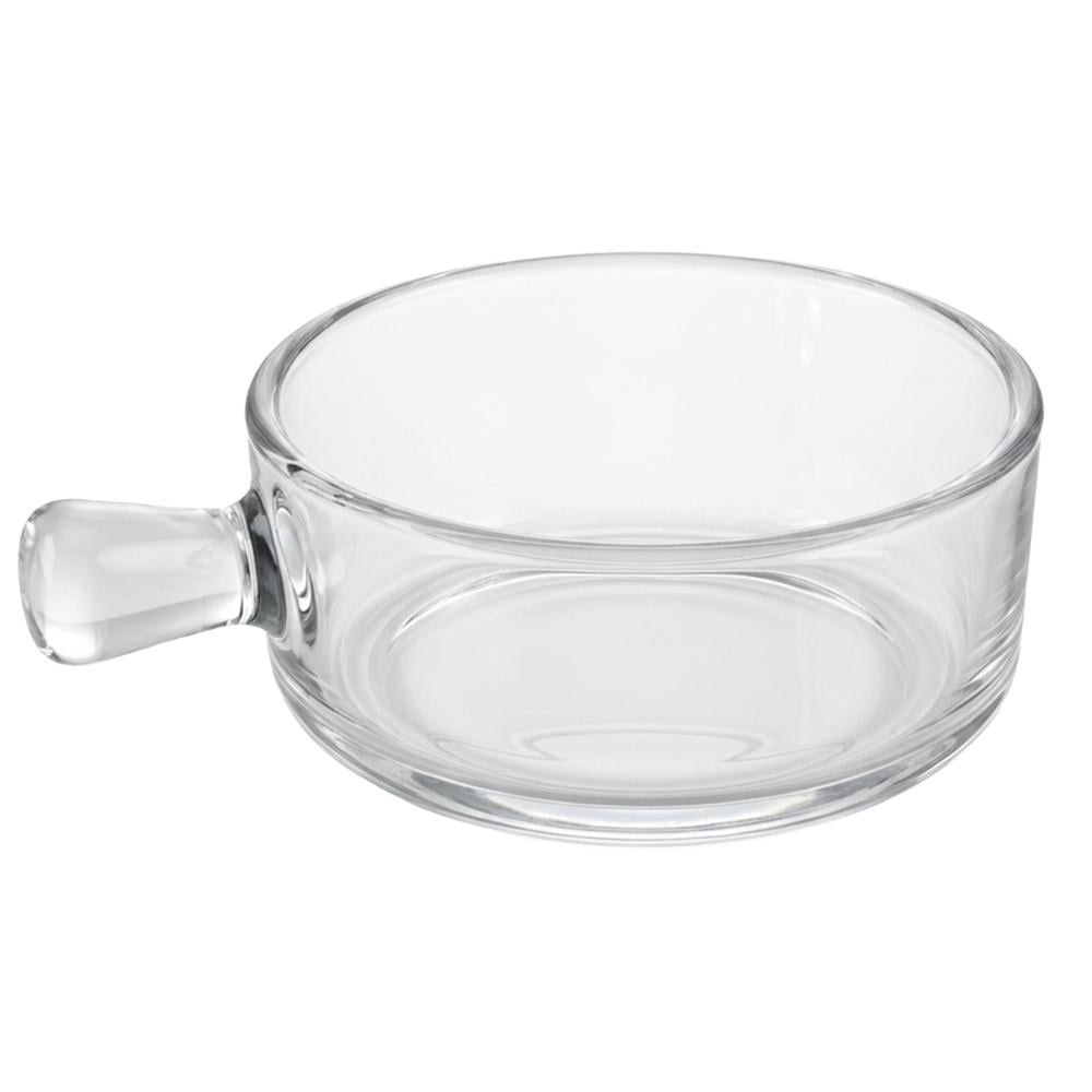 صحن تقديم زجاجي دائري بمقبض - AL-11298-1