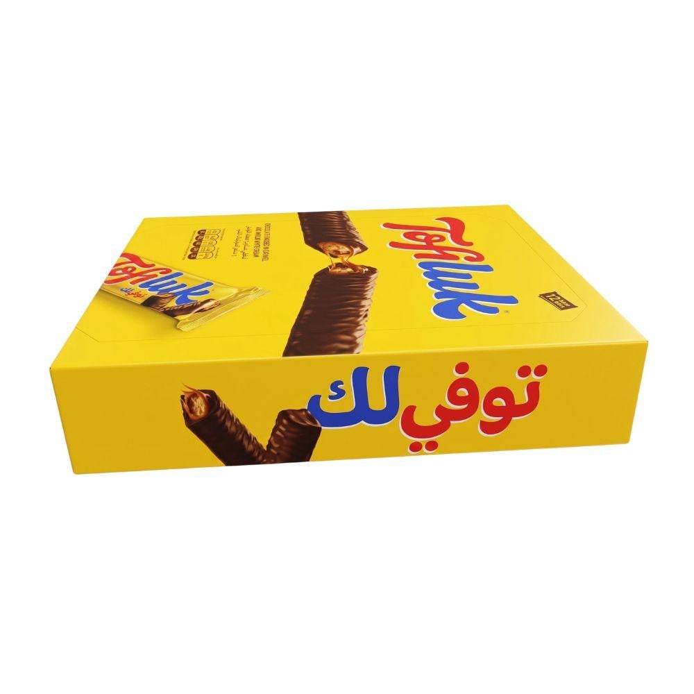 غندور توفي لك أصابع بسكويت مغطاة بالكراميل والشوكولاتة – 1 كرتون × 12 حبة