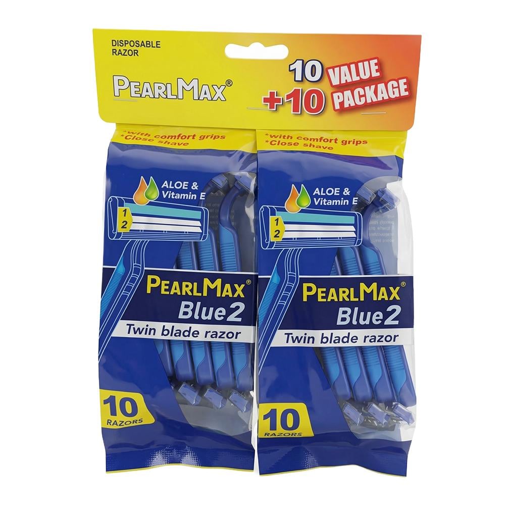 بيرل ماكس مكائن حلاقة رجالية – 2 شدات × 10 حبات