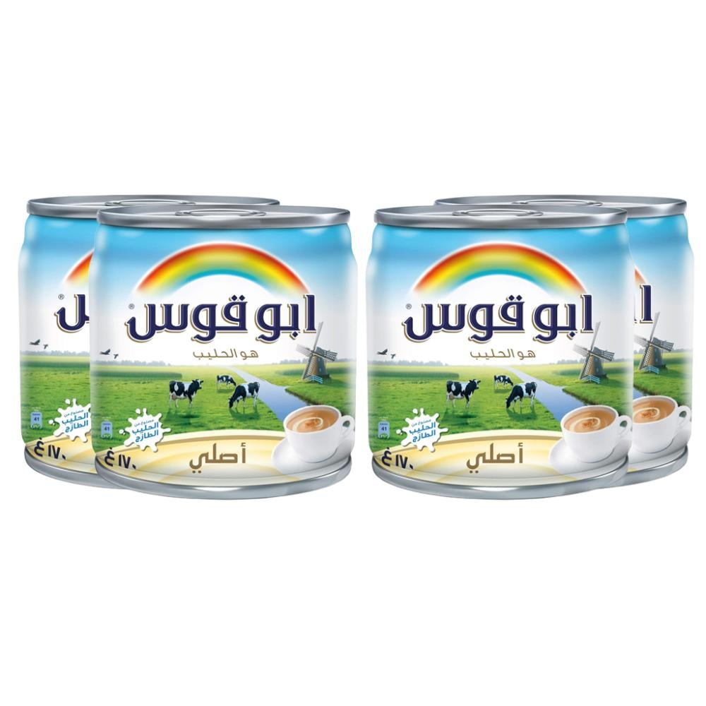 حليب مبخر أبو قوس -  4 حبات × 170 جرام