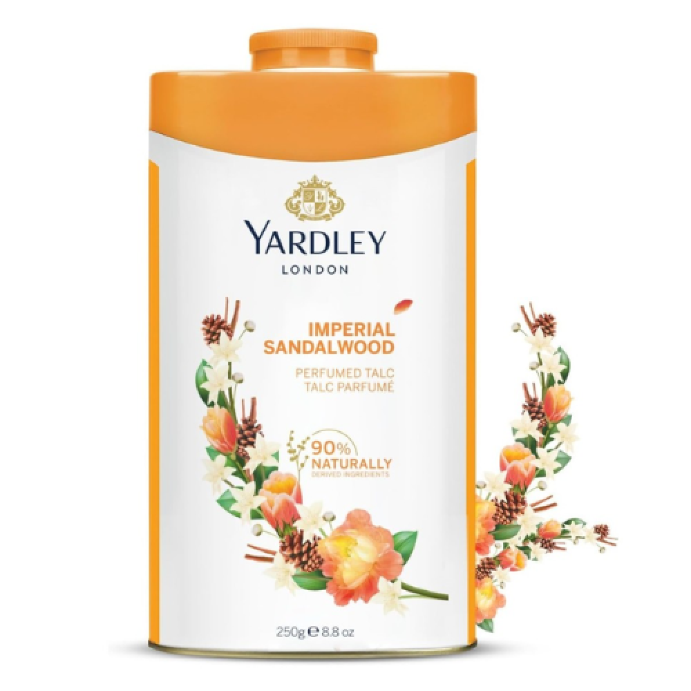 بودرة التلك المعطرة  من Yardley London - صندل عود  – 250 جم